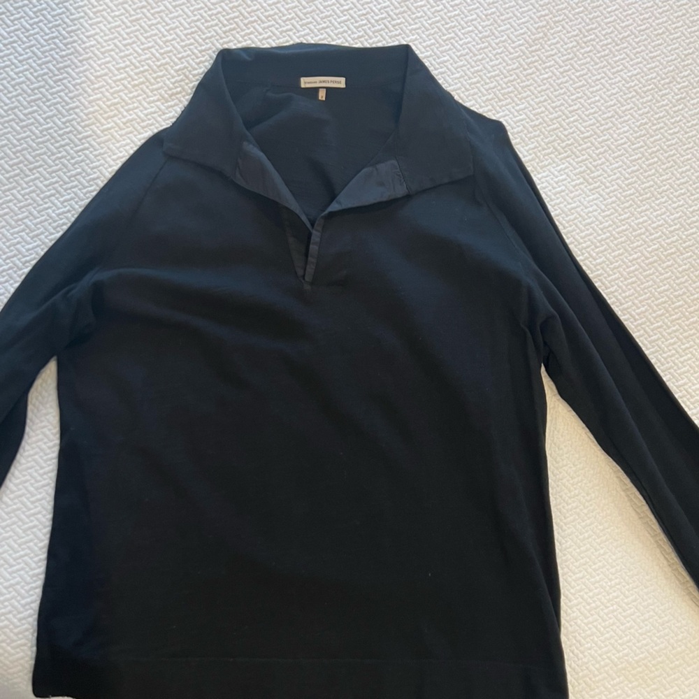 Black Long Sleeve Collared Shirt